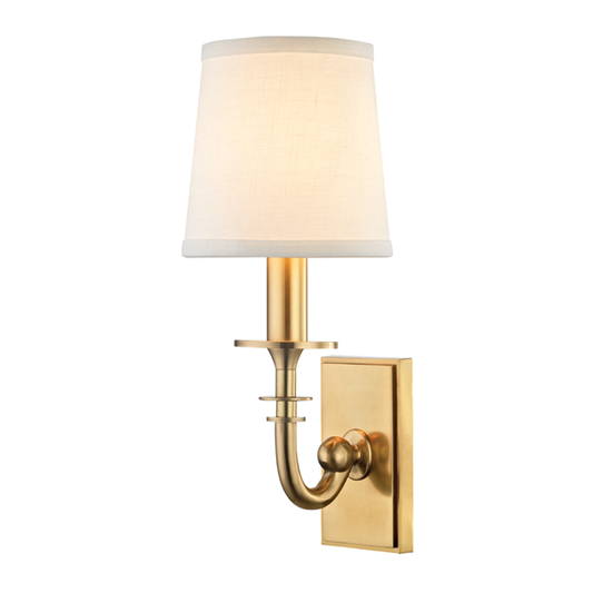 Carroll Wall Sconce with Aged Brass Finish