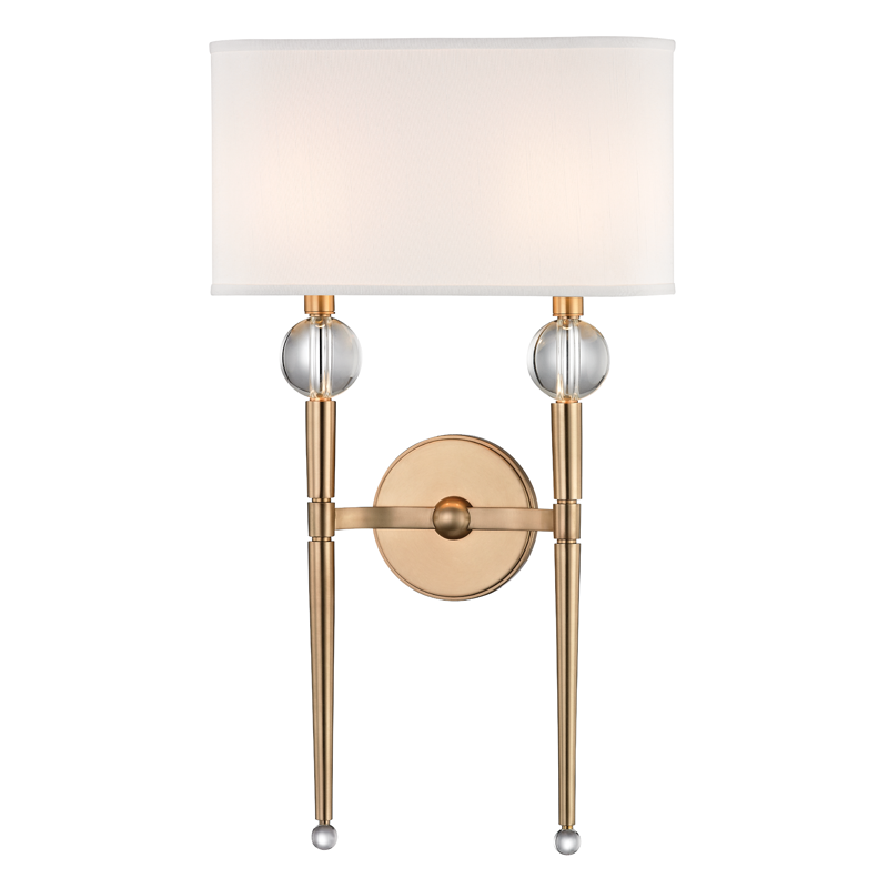 Rockland Wall Sconce with Aged Brass Finish