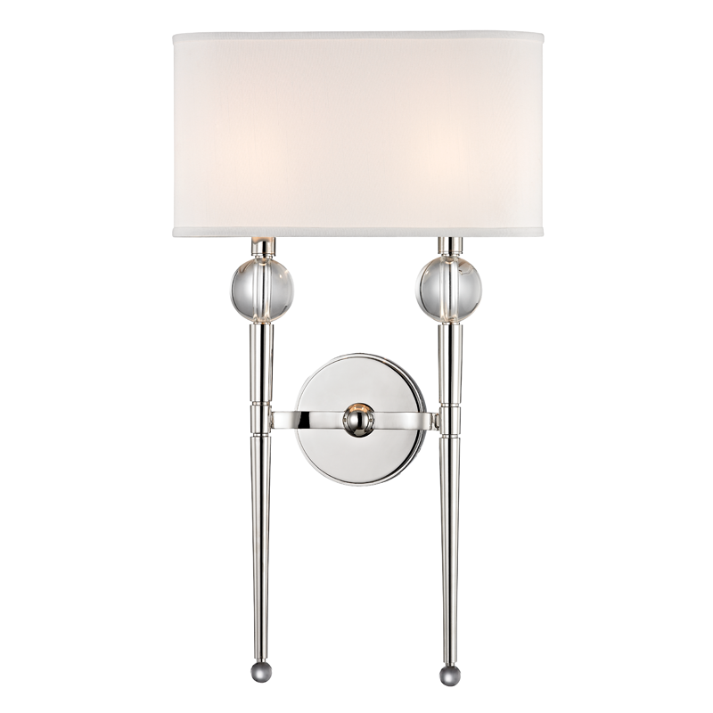 Rockland Wall Sconce with Polished Nickel Finish