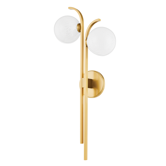 LAVAL Wall Sconce with Aged Brass Finish