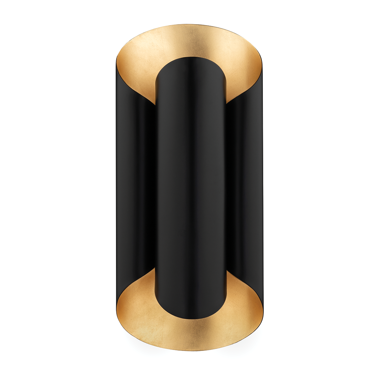 Banks Wall Sconce with Gold Leaf/black Finish