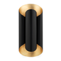 Banks Wall Sconce with Gold Leaf/black Finish