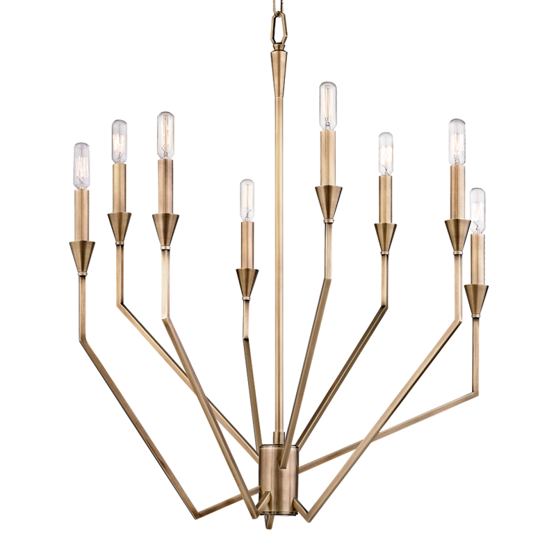 Archie Chandelier with Aged Brass Finish