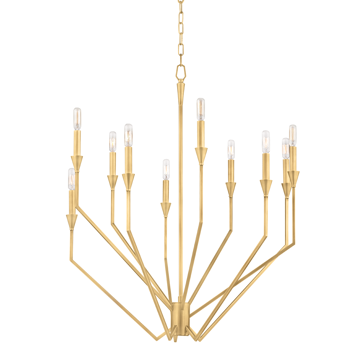 Archie Chandelier with Aged Brass Finish