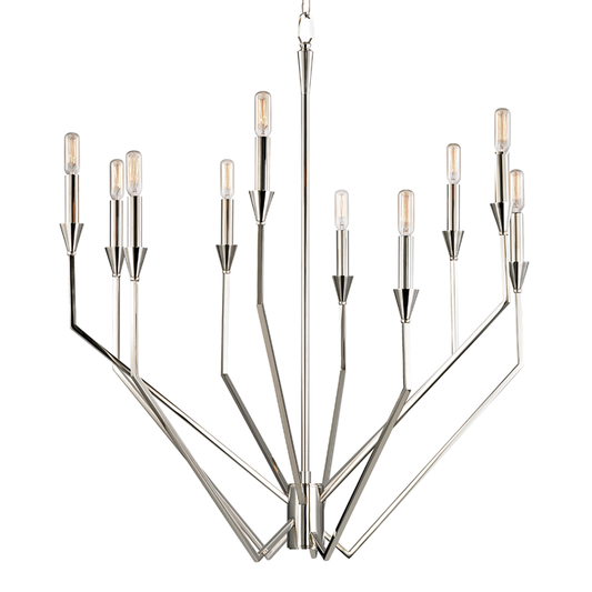 Archie Chandelier with Polished Nickel Finish