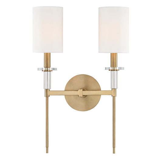 Amherst Wall Sconce with Aged Brass Finish
