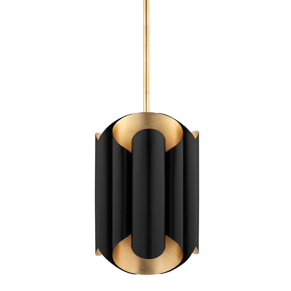 Banks Pendant with Gold Leaf/black Finish
