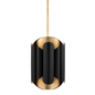 Banks Pendant with Gold Leaf/black Finish
