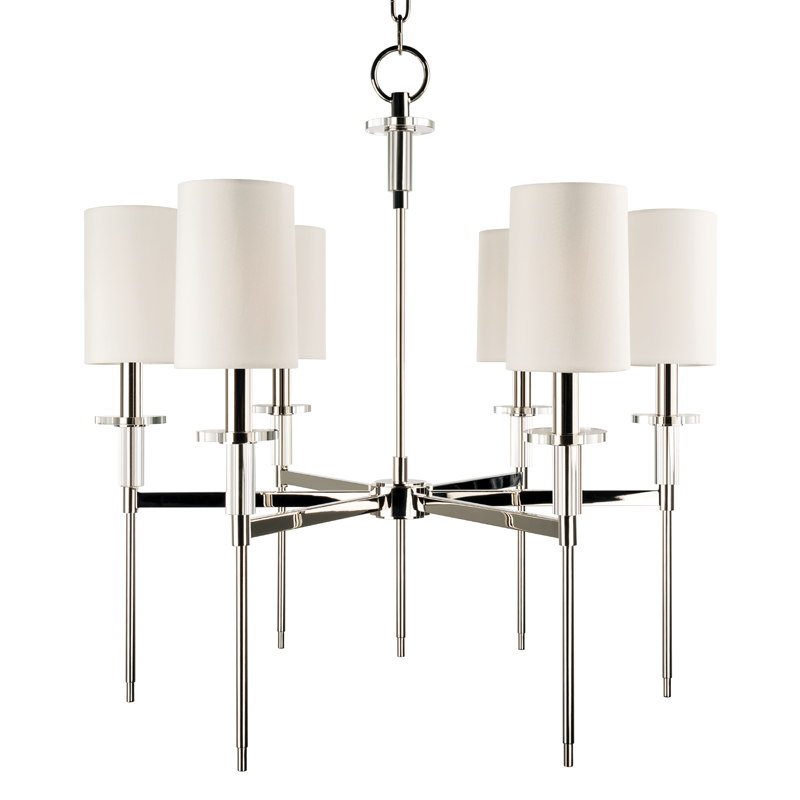 Amherst Chandelier with Polished Nickel Finish