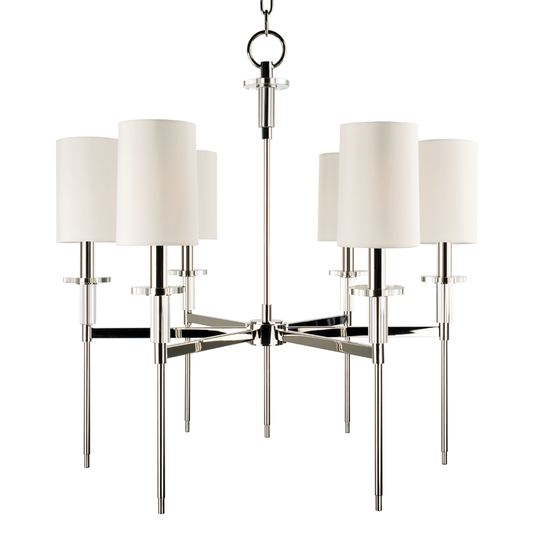 Amherst Chandelier with Polished Nickel Finish