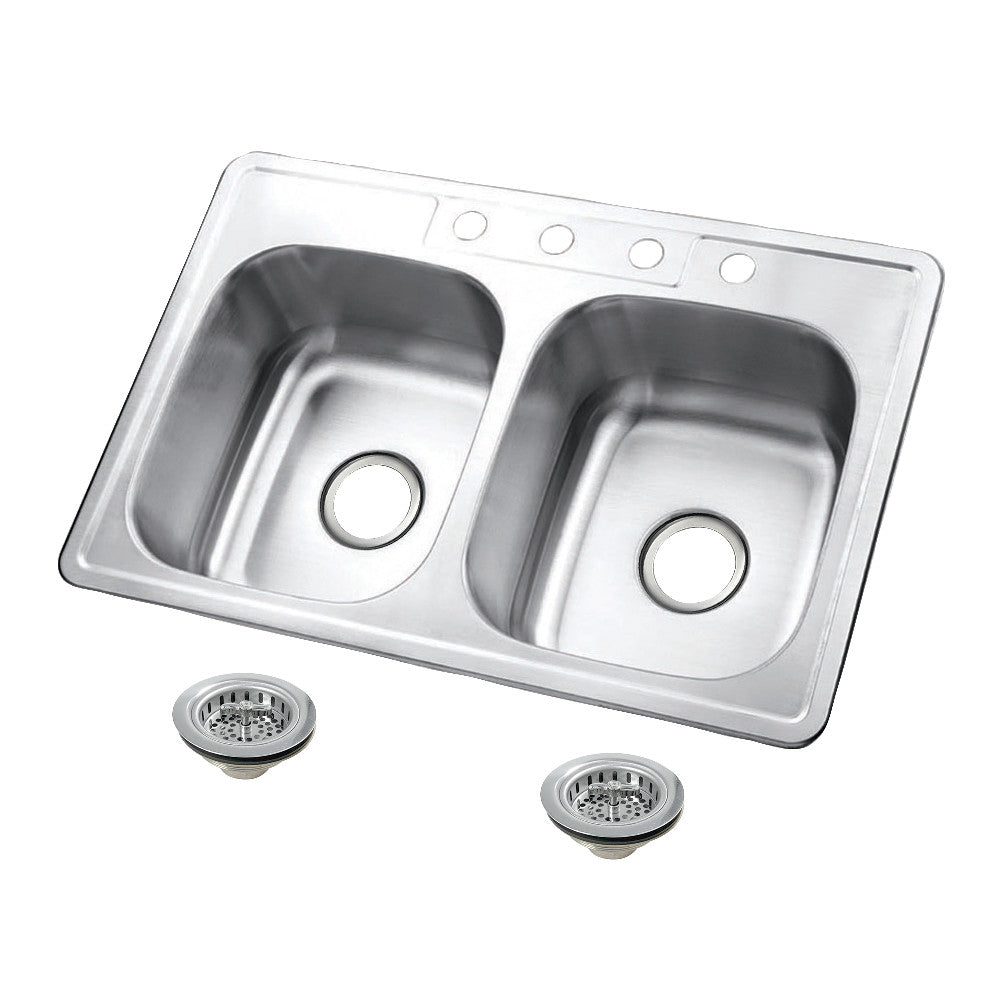 Studio 33 Inch Drop-In Kitchen Sink in Polished Chrome