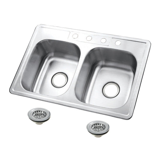 Studio 33 Inch Drop-In Kitchen Sink in Polished Chrome