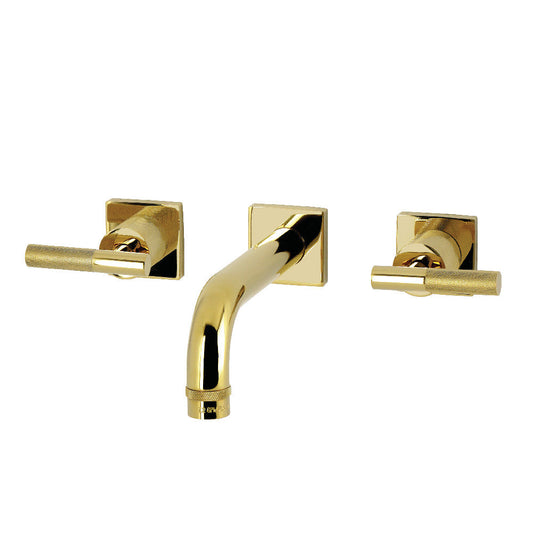 Convergent Wall-Mount Bathroom Faucet in Polished Brass