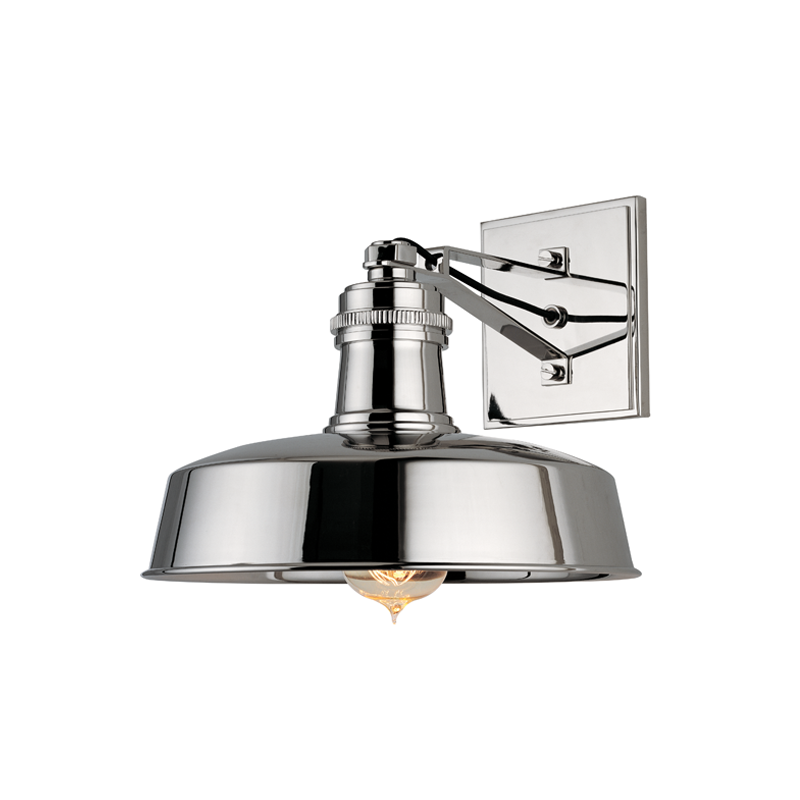 Hudson Falls Wall Sconce with Polished Nickel Finish