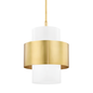 Corinth Pendant with Aged Brass Finish
