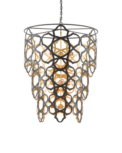 Mauresque Large Bronze & Gold Chandelier