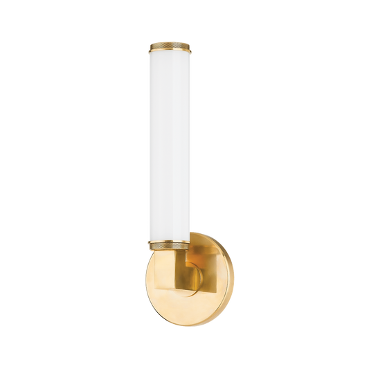 CROMWELL Wall Sconce with Aged Brass Finish