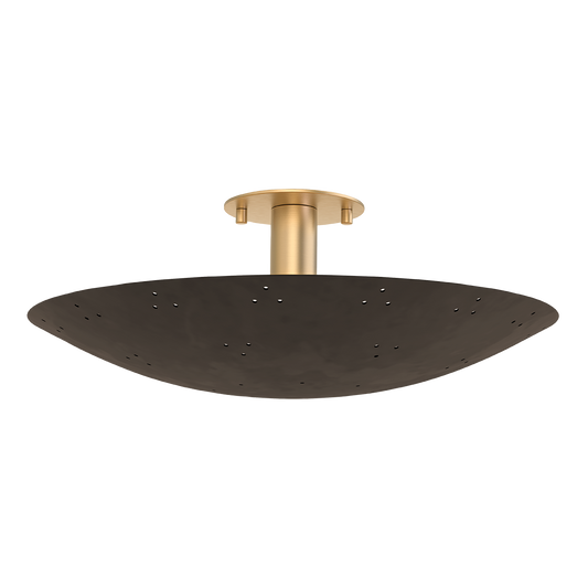 BERN Flush Mount with VINTAGE BRASS/BRONZE Finish