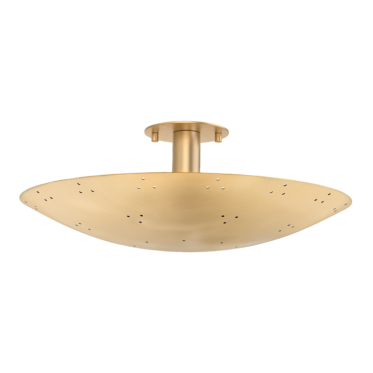 BERN Flush Mount with VINTAGE BRASS Finish