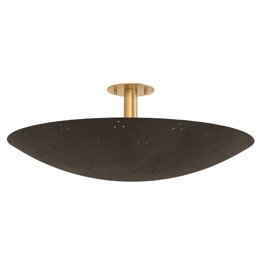 BERN Flush Mount with VINTAGE BRASS/BRONZE Finish