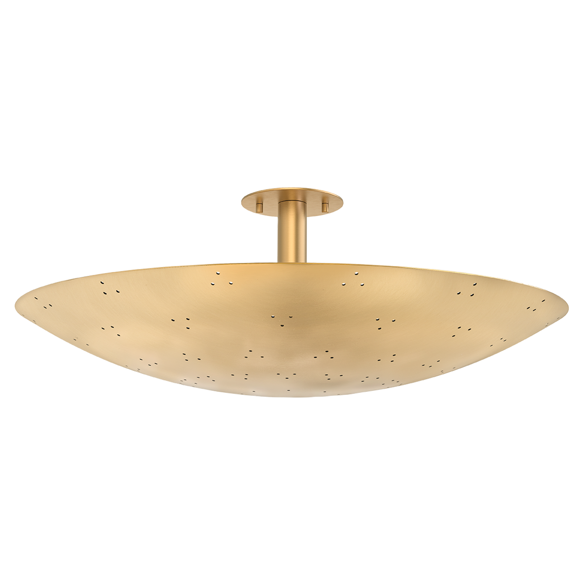 BERN Flush Mount with VINTAGE BRASS Finish