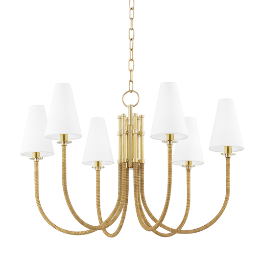 Ripley Chandelier with Aged Brass Finish