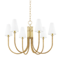 Ripley Chandelier with Aged Brass Finish