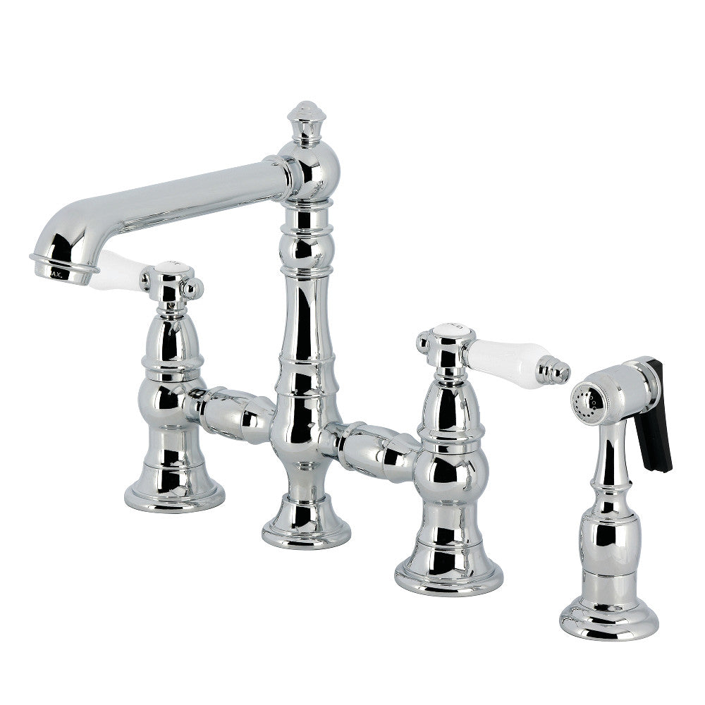 Bel-Air Bridge Kitchen Faucet in Polished Chrome