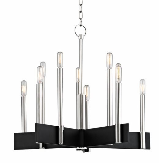 Abrams Chandelier with Polished Nickel Finish