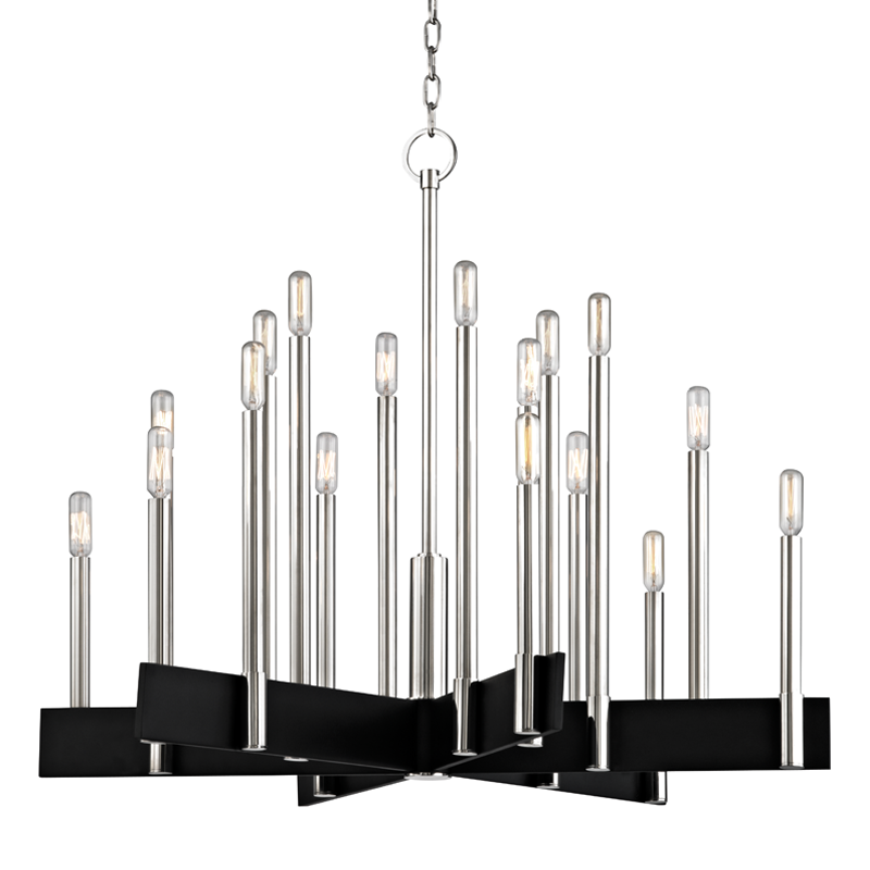 Abrams Chandelier with Polished Nickel Finish