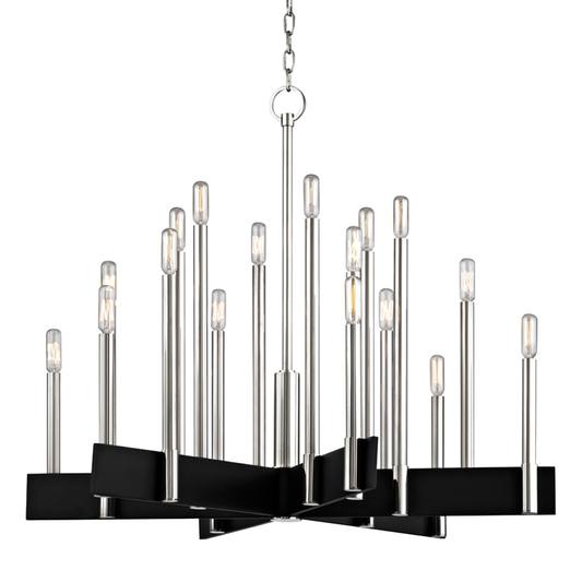 Abrams Chandelier with Polished Nickel Finish