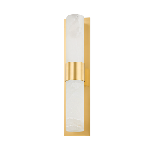 STOWE Wall Sconce with Aged Brass Finish