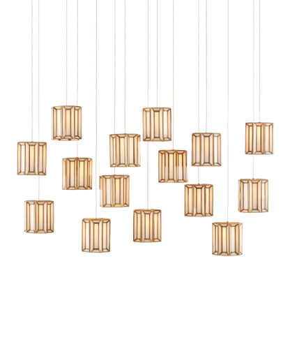 Daze 15-Light Linear Multi-Drop Pendant