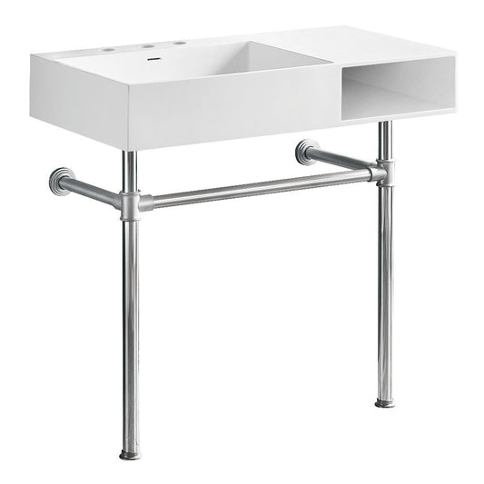 Aurelius 36.63 Inch Console Sink in White