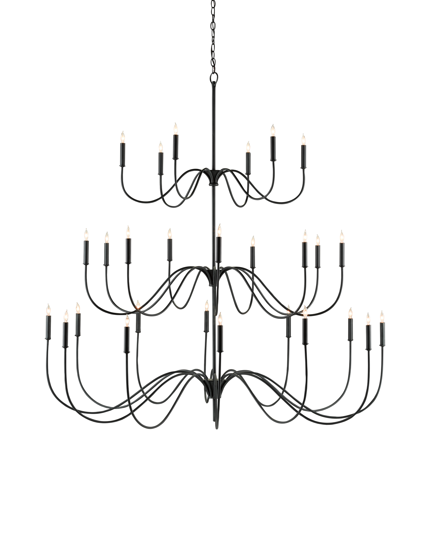 Tirrell Large Black Chandelier