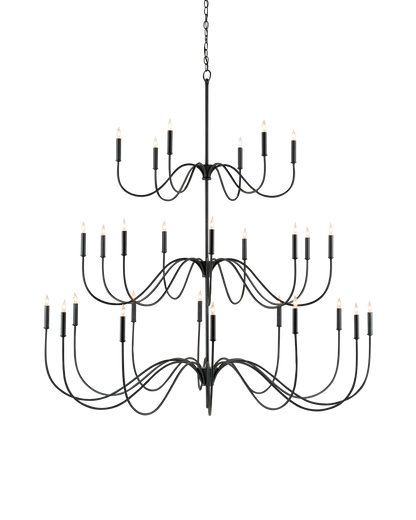 Tirrell Large Black Chandelier