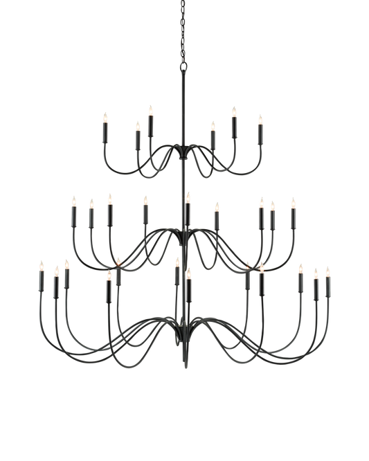 Tirrell Large Black Chandelier