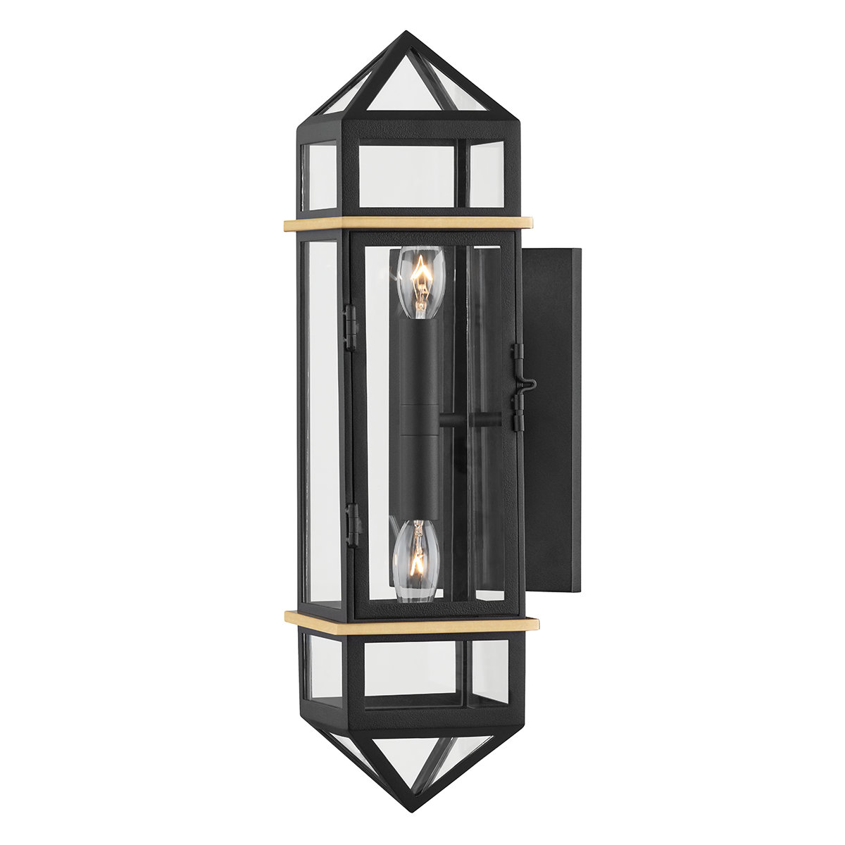 Bedford Hills Wall Sconce with Aged Brass/black Finish