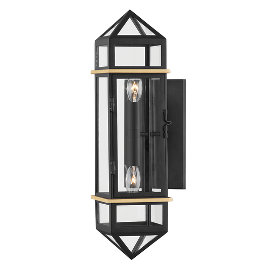 Bedford Hills Wall Sconce with Aged Brass/black Finish