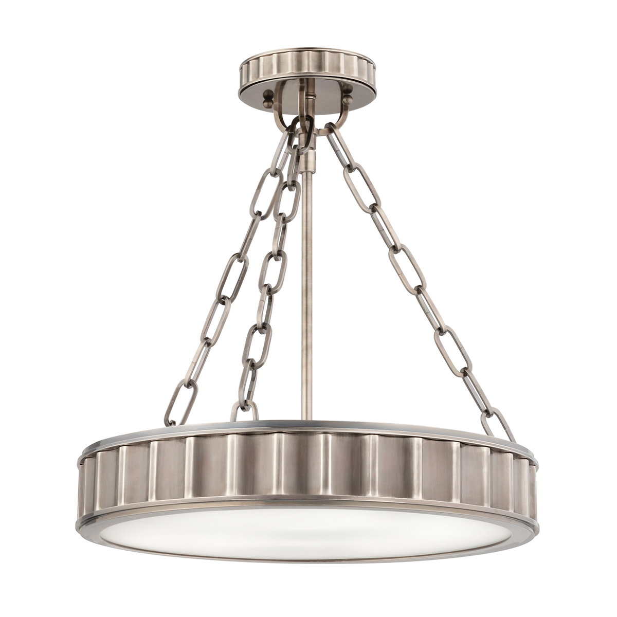 Middlebury Semi Flush with Historic Nickel Finish