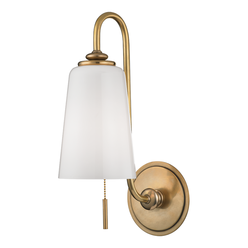 Glover Wall Sconce with Aged Brass Finish