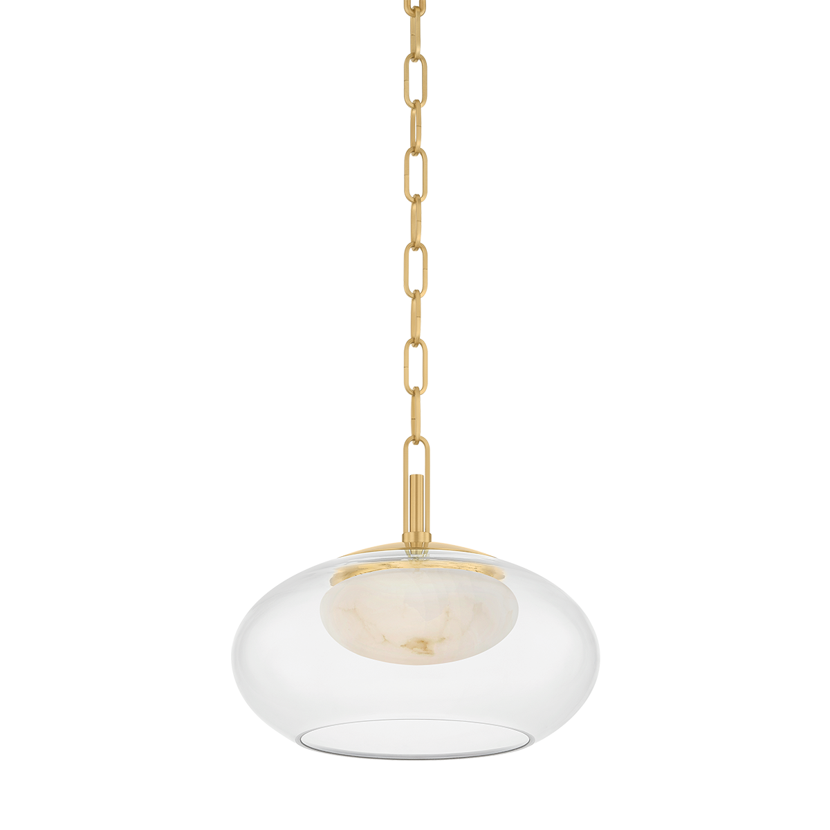 MOORE Pendant with AGED BRASS Finish