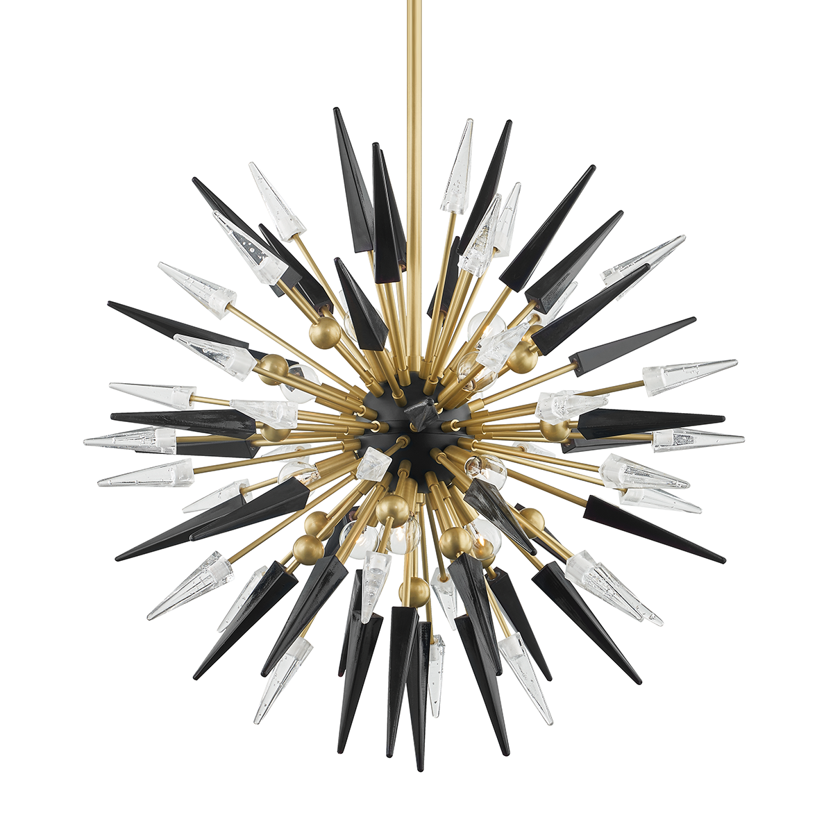 Sparta Chandelier with Aged Brass Finish