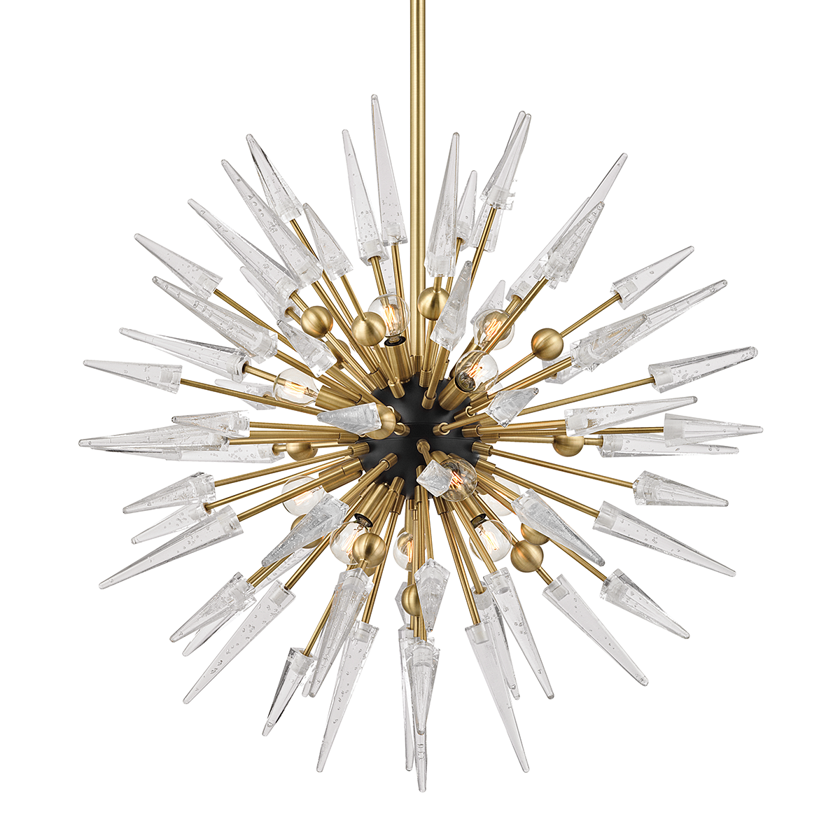 Sparta Chandelier with Aged Brass Finish