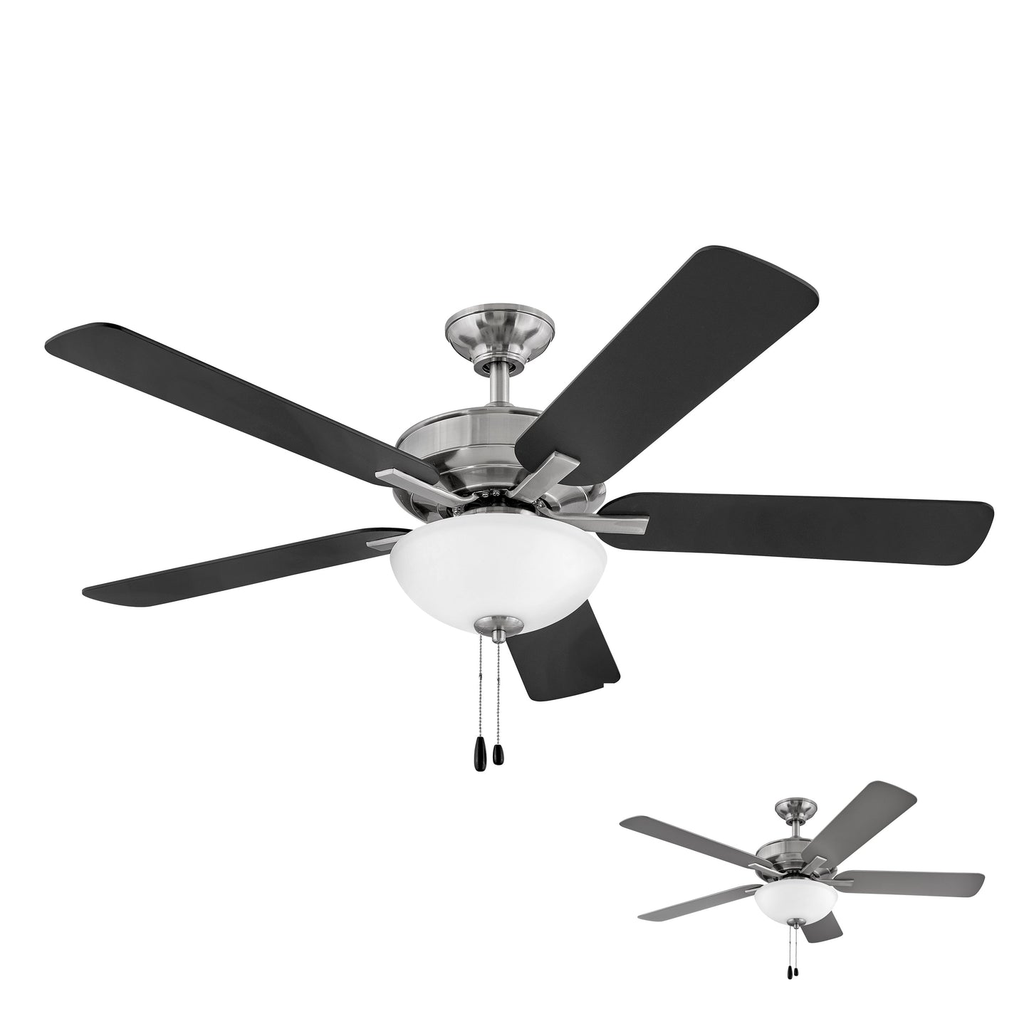 Metro Illuminated 52" LED Fan - Brushed Nickel