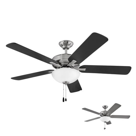 Metro Illuminated 52" LED Fan - Brushed Nickel