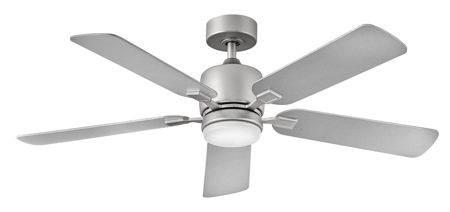 Afton 52" LED Fan - Satin Steel