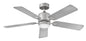 Afton 52" LED Fan - Satin Steel