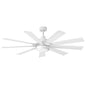 Turbine 60" LED Smart Fan - Chalk White