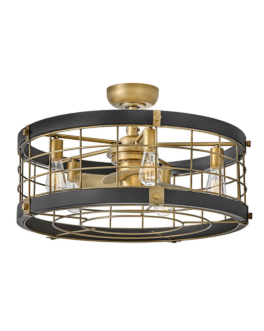 Bryce 27" LED Fandelier - Heritage Brass